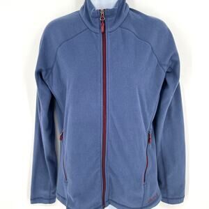 Marmot Womens Rocklin Full Zip Blue Fleece Jacket Size M